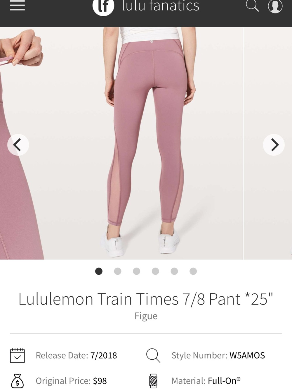 lululemon Train Times 7/8 Pant *25" (High Rise Tights, Leggings)
